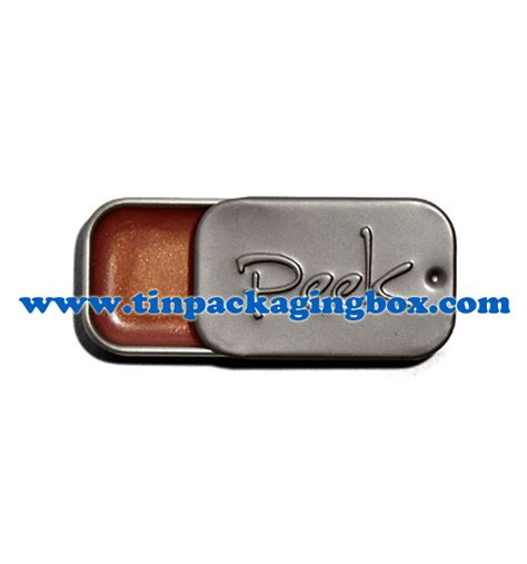 sliding lid metal box lipgloss|Sliding Lip Balm Tin .